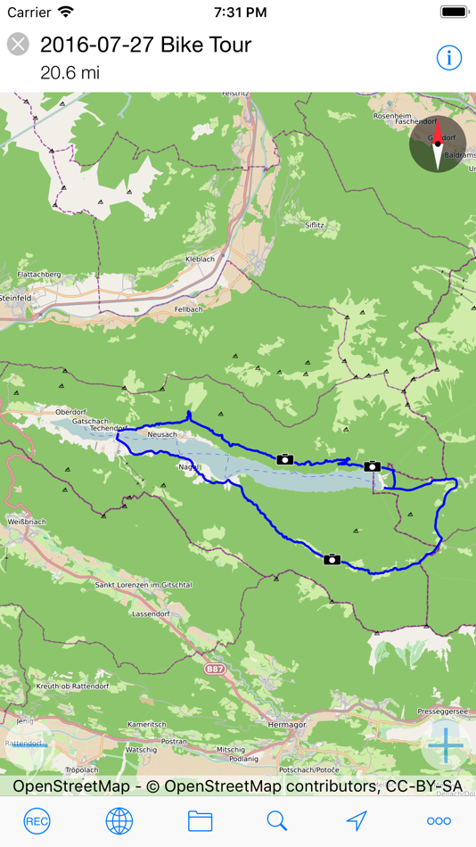 #1. myTracks - The GPS-Logger (iOS) بواسطة: Dirk Stichling