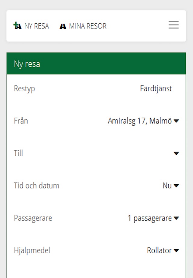 Resetjänst Malmöstad screenshot 3