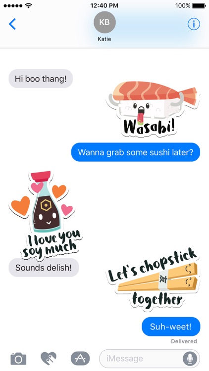 Sushi Stickers for iMessage