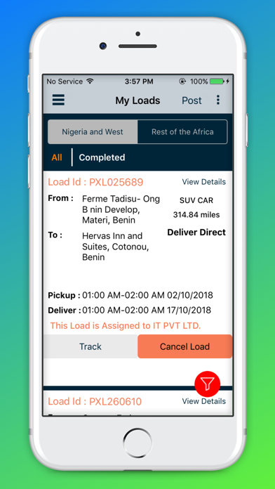 Parcel Exchange Screenshot