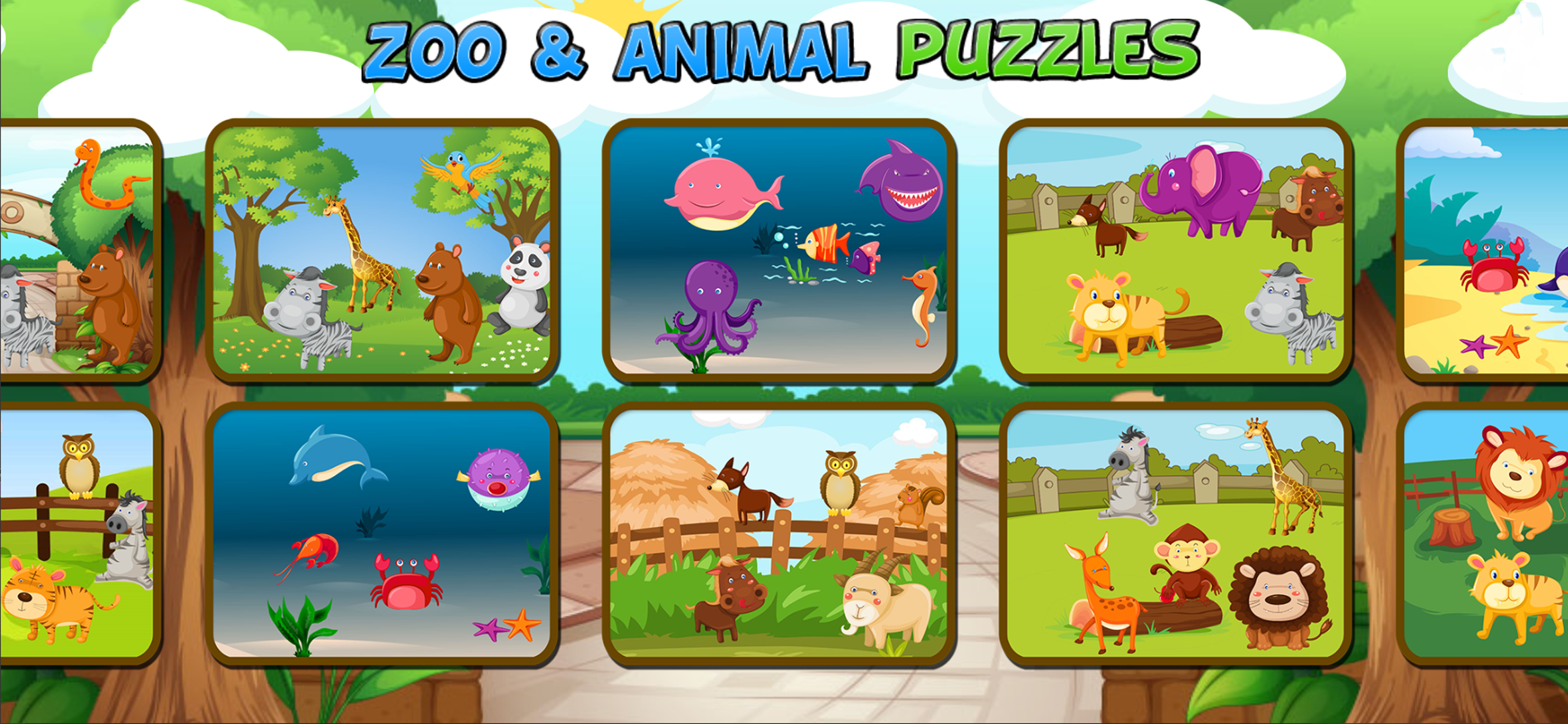 Zoo and Animal Puzzles
