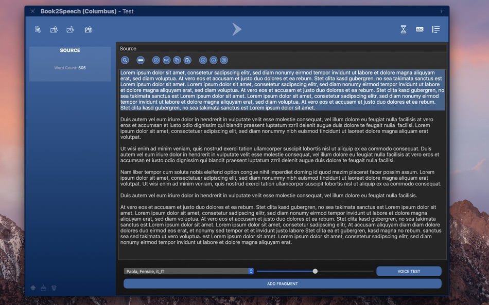 #1. Book2Speech (macOS) Podle: Claudio Guida
