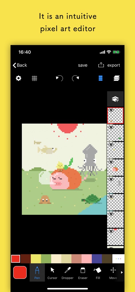 Pixelable - Pixel Art Editor - pixelable-pixel-art-editor-interface