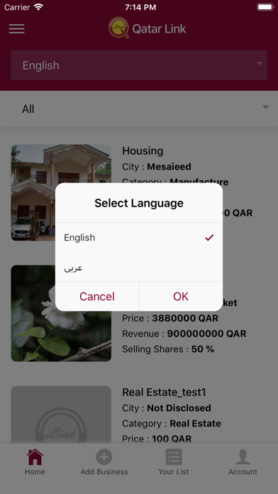 Qatar Link iPhone screenshot 3 - Business app