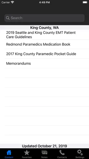 King County EMS Protocol Book iPhone Screenshot 2
