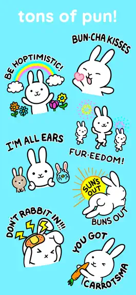 Game screenshot # Punny Bunny Animated Sticker apk