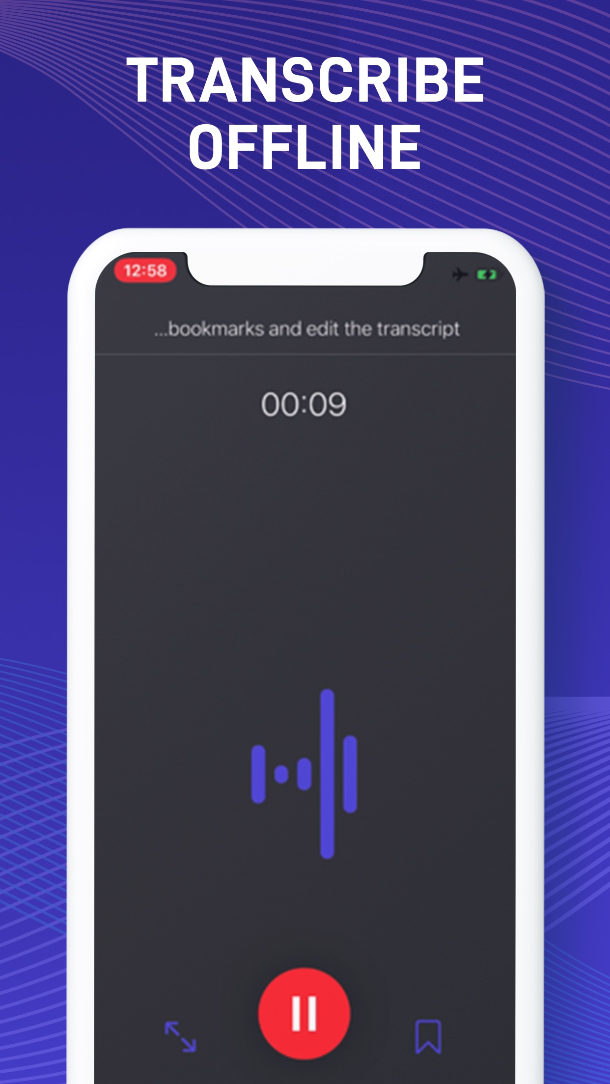 Screenshot do app Ada Dictation - Speech to Text