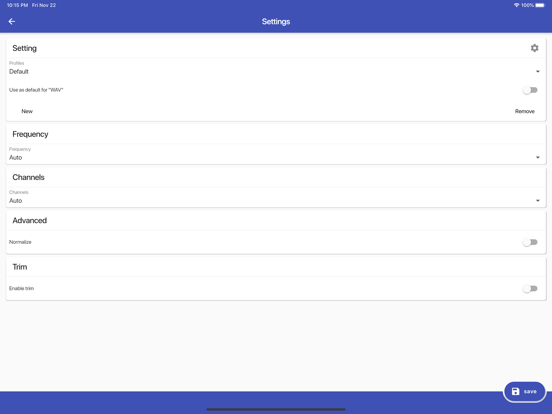 Convert Audio iPad app afbeelding 5