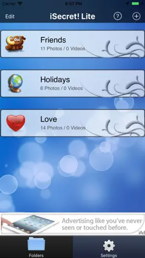 iSecret!Lite -Protected Photos screenshot 1