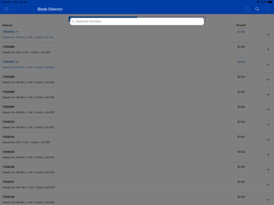 Blade Selector iPad screenshot