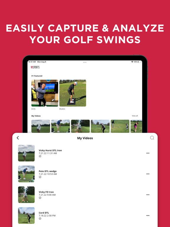 Screenshot #2 for V1 Golf: Golf Swing Analyzer