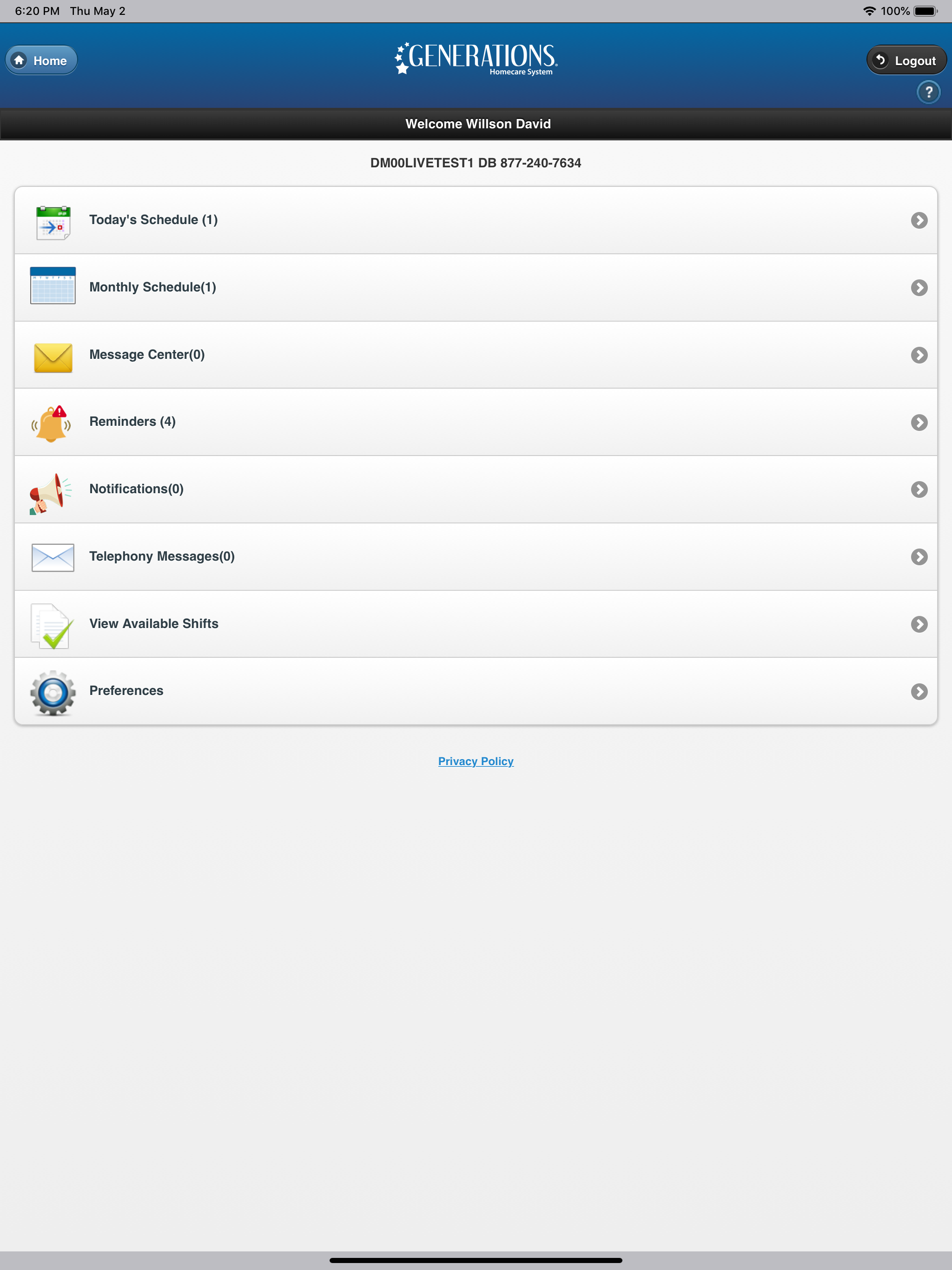 Generations Homecare System