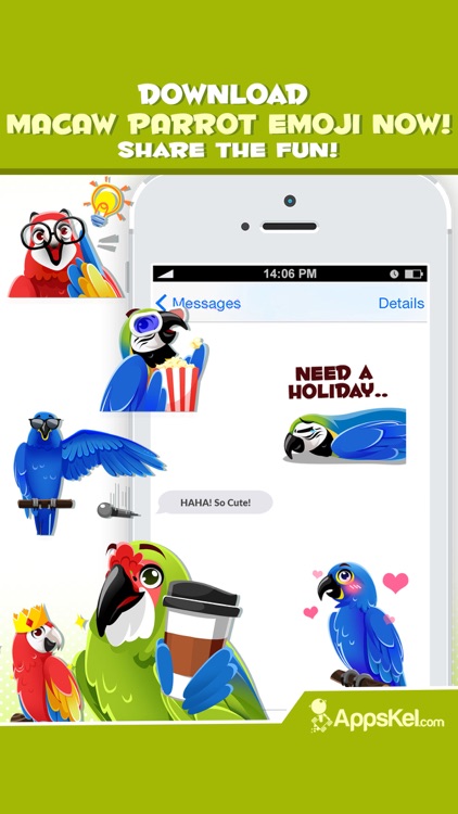 Macaw Parrot Emojis Stickers screenshot-4