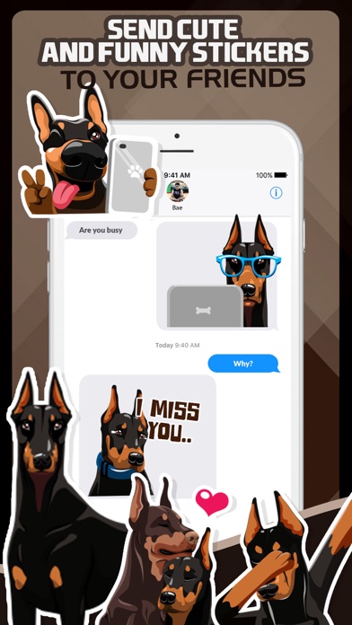 Doberman Pinscher Dog Emoji screenshot 4