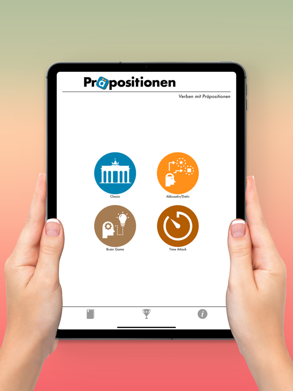 Verben mit Präpositionen Plus iPad screenshot 1 - Education app