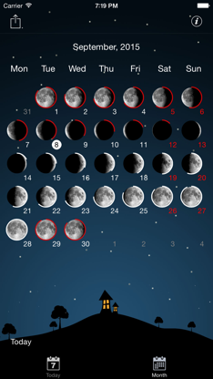 Moon phases calendar and sky screenshot 4
