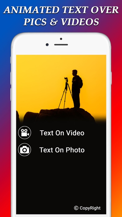 Screenshot #1 pour Texte sur vidéo et photo