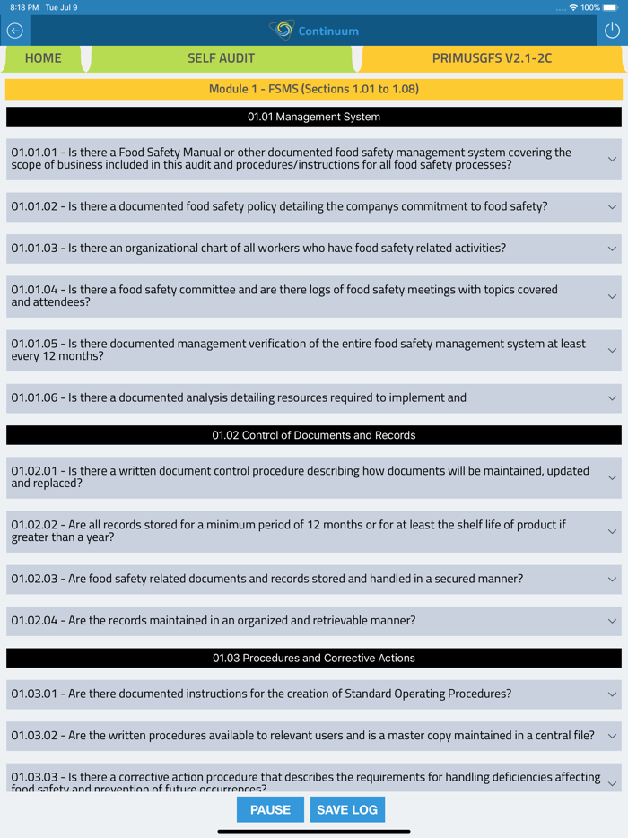 Continuum Food Safety