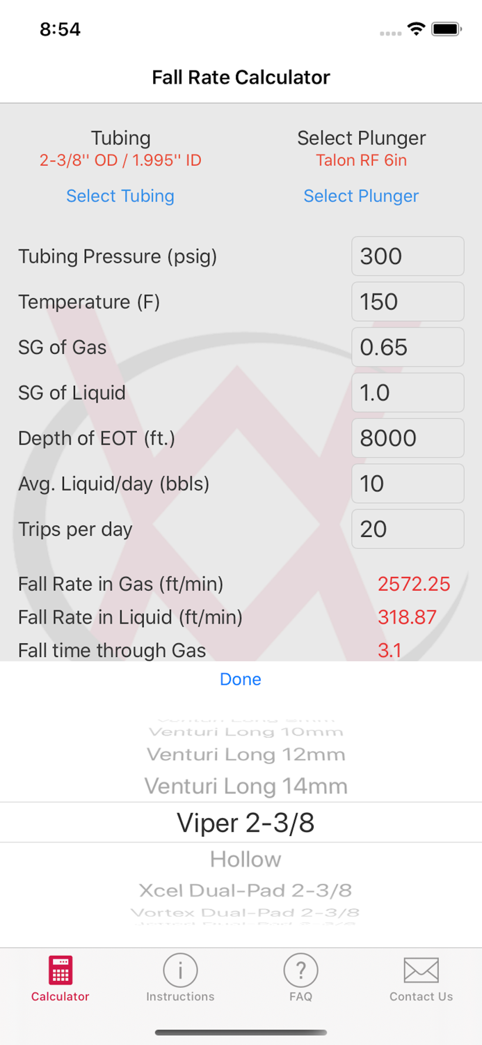 WMC Fall Rate Calculator