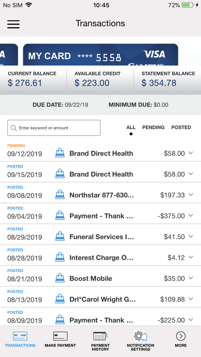 CampusUSA Card Control