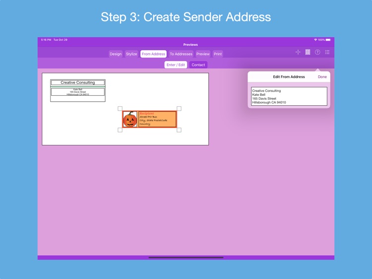 Addressed Envelope Designer