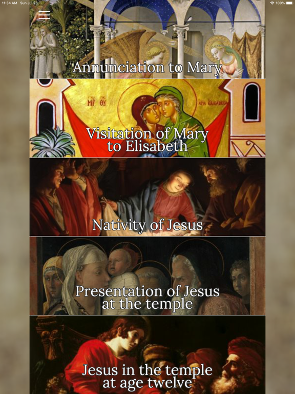 Contemplatio: Rosary on images iPad screenshot 3 - Lifestyle app