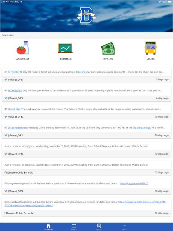 Danvers Public Schools iPad screenshot