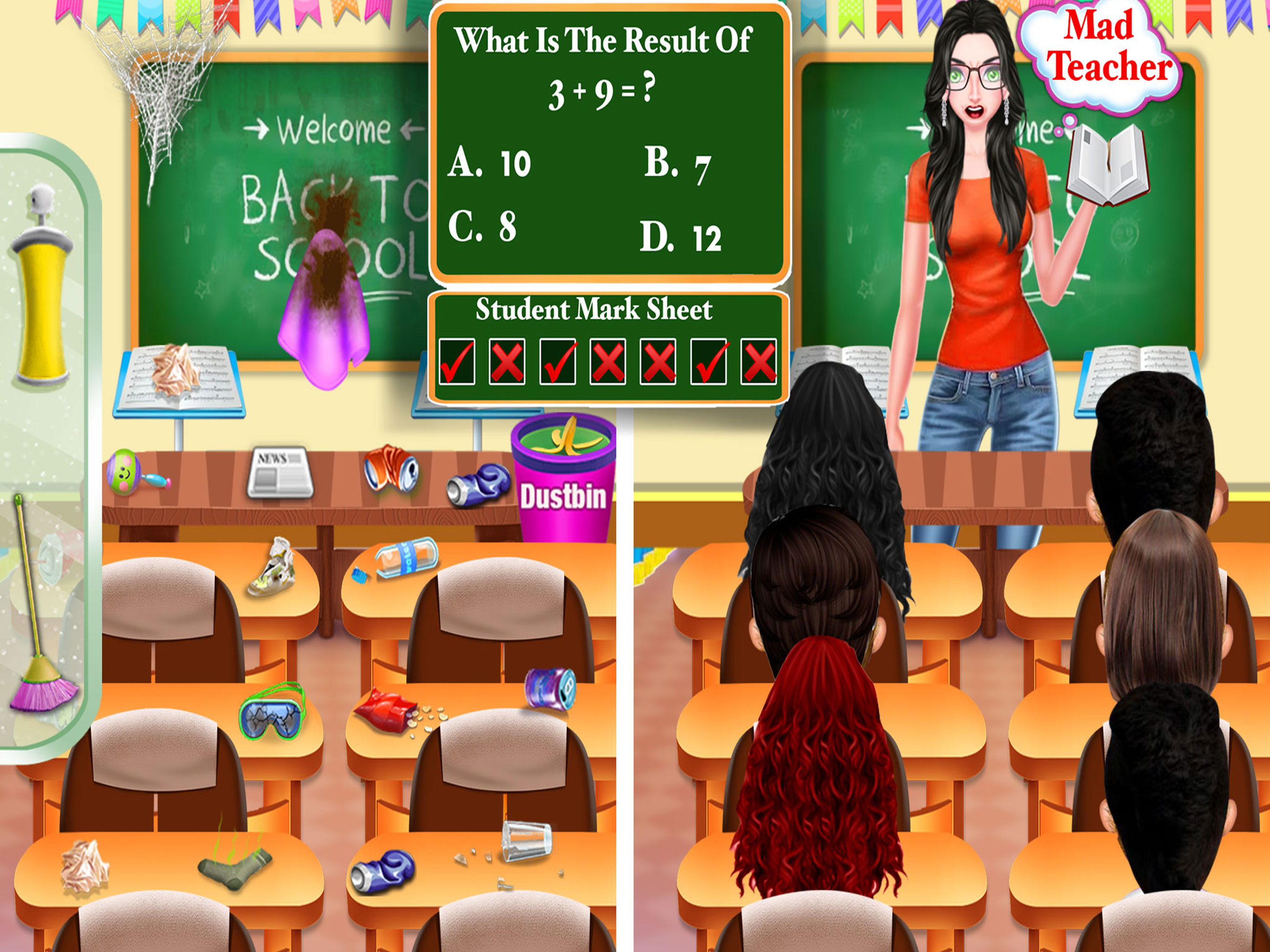 Crazy Mad Teacher Science Game