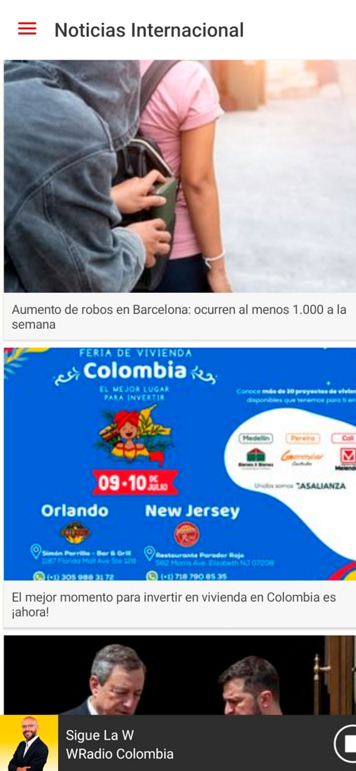 WRadio Colombia para iPhone