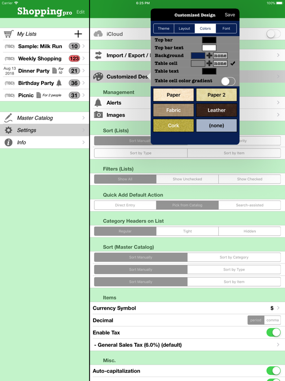 Shopping Pro (Grocery List) iPad screenshot 4 - Productivity app