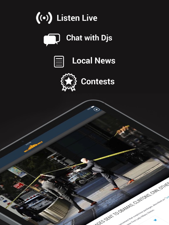 102.1 & 105.3 The Shark Radio iPad screenshot 1 - Music app