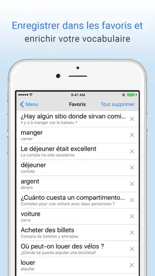 Capture d'écran de Dictionnaire Français–Espagnol sur iPhone 4