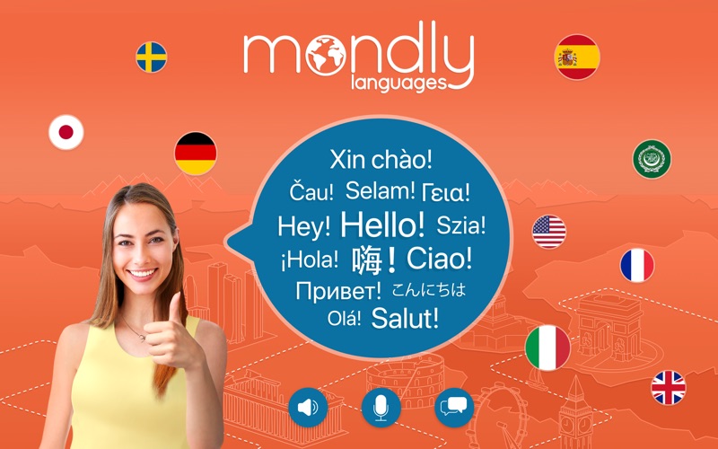 mondly: learn 33 languages iphone screenshot 1