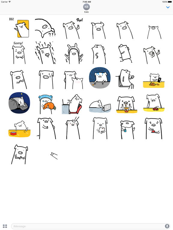 Screenshot #4 pour Animated Funny Piglet Sticker