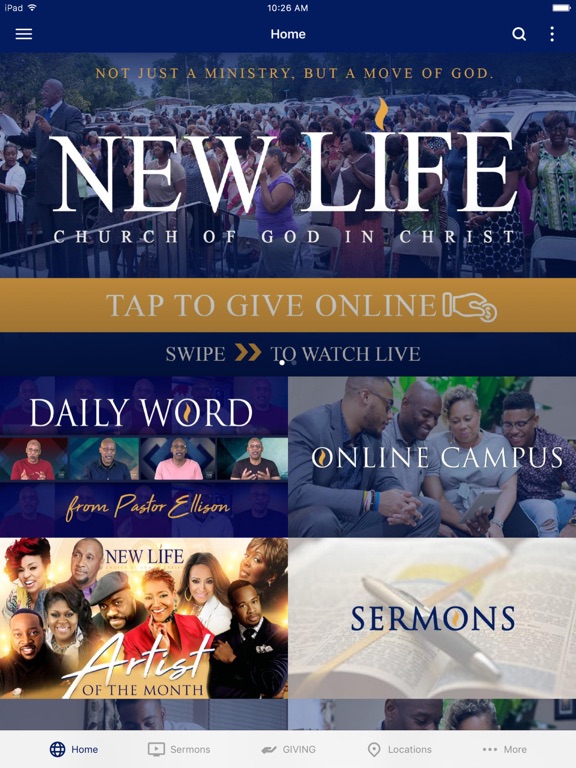 NewLife.Church iPad screenshot 1 - Lifestyle app
