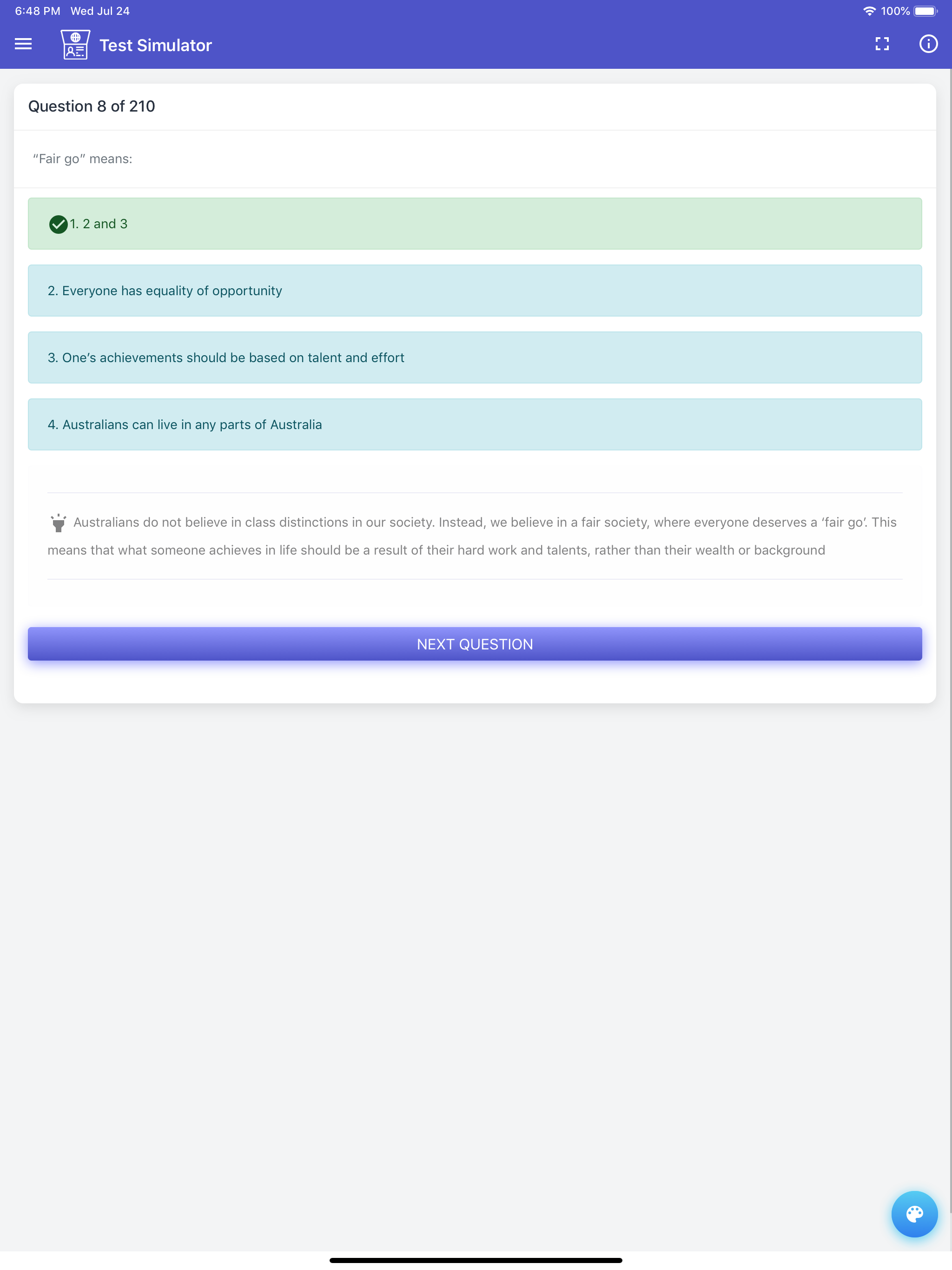 Australian Citizenship Tests screenshot 19
