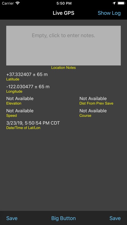 Log GPS