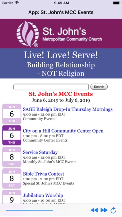 St. John's MCC screenshot 2