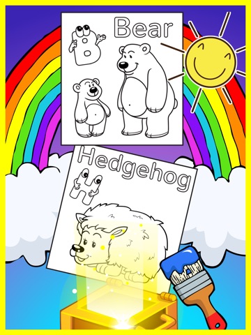 ABC Animals Coloring Book iPad screenshot