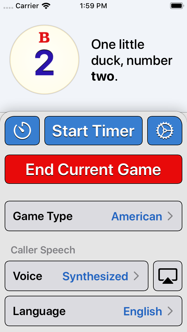 Bingo Machine - Number Caller