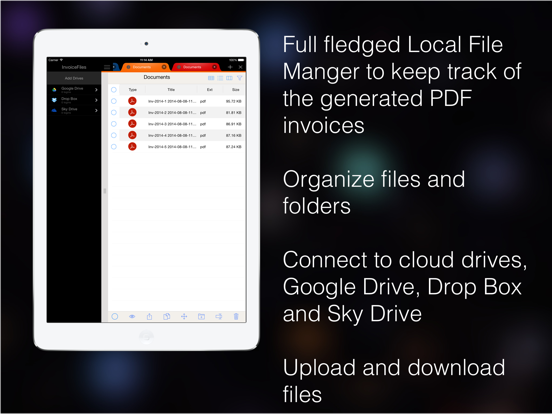 Invoice Tracker Sales Email iPad screenshot