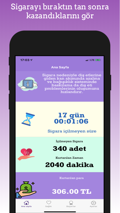 Sigarayı  Bıraktım iPhone screenshot