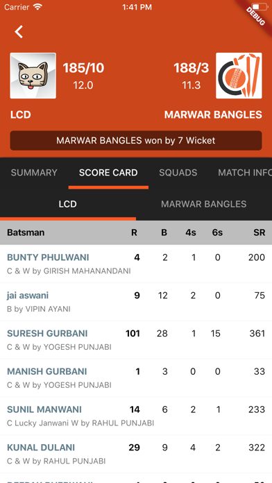 Screenshot #3 pour CricMania Live Scoring