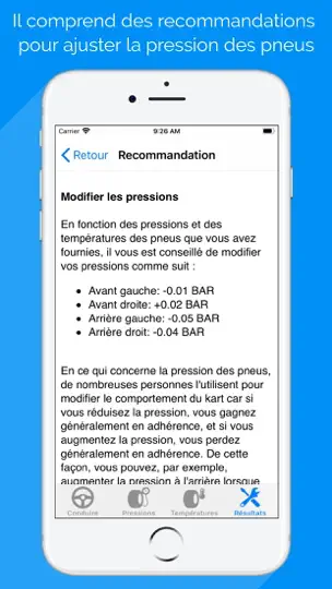 Capture d'écran de Ajustement Du Châssis Du Kart sur iPhone 4