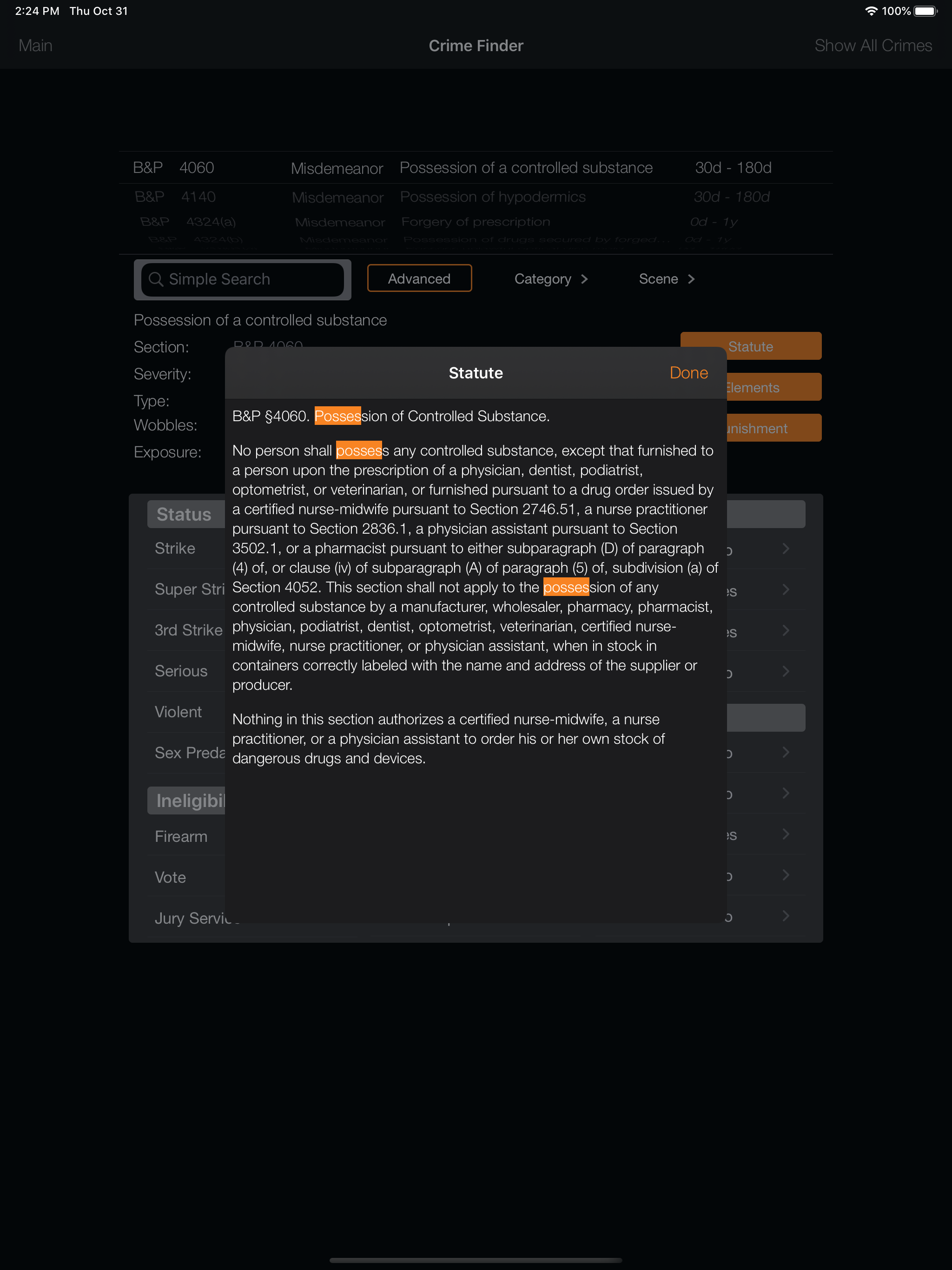 California Crime Finder - Pad screenshot 8