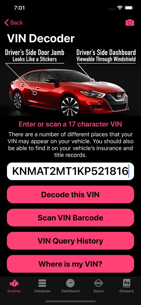 OBD for Nissan - Utilities App | MWM