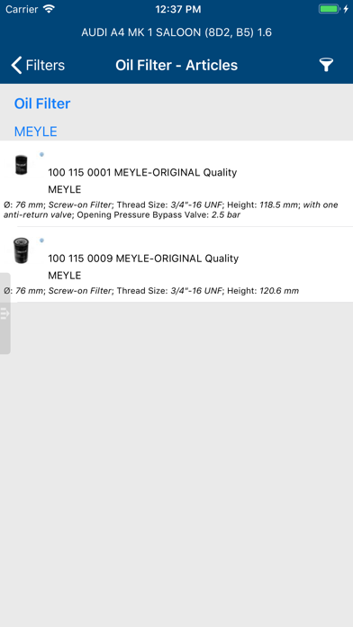 MEYLE Parts Screenshot