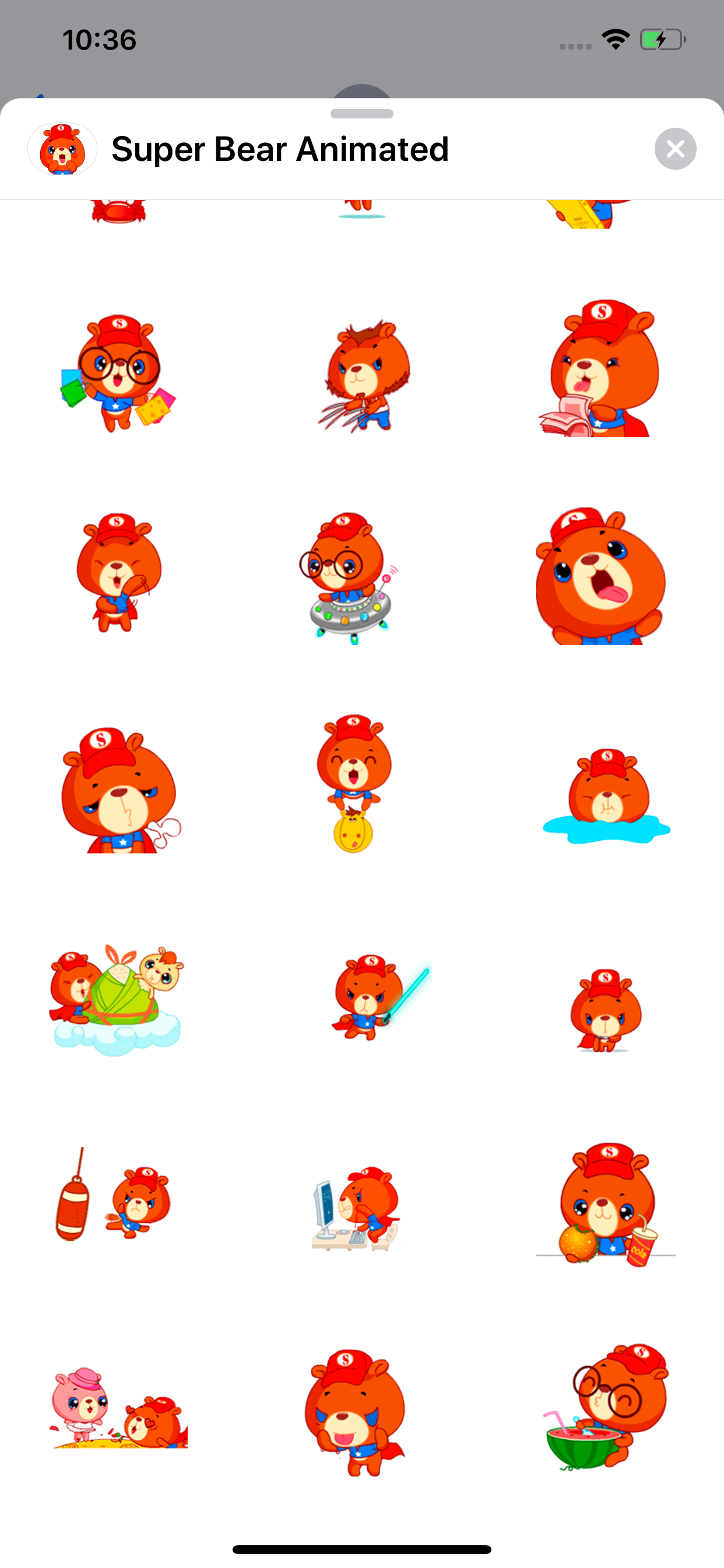 Super Bear: Animated Stickers screenshot 4