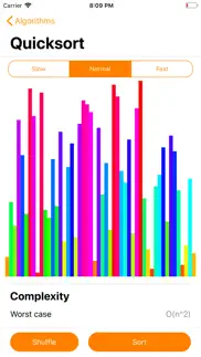 sorting algorithms visualised iphone screenshot 2