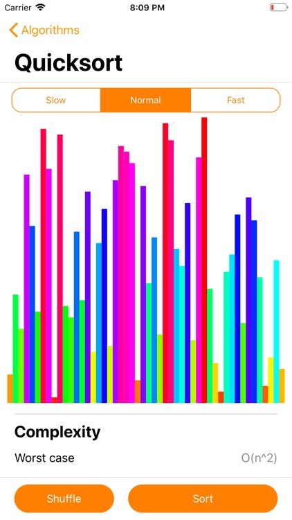 Sorting algorithms visualised